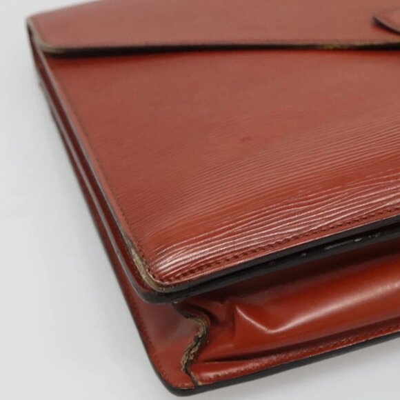 LOUIS VUITTON Epi Serviette Conseiller Briefcase Brown M54423 LV Auth 118307 - Picture 5 of 16